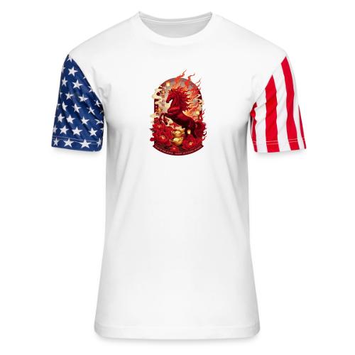 Year of the Horse Ascent T Shirt, Lunar New Year - Unisex Stars & Stripes T-Shirt