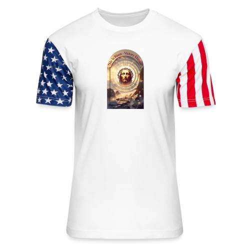 Easter He Is Risen Sacred Face T Shirt, wife Gift - Unisex Stars & Stripes T-Shirt