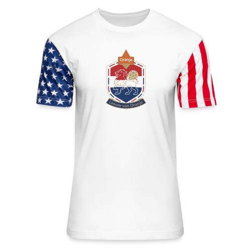 Netherlands Lion Crest T-Shirt, Dutch Badge Gift - Unisex Stars & Stripes T-Shirt