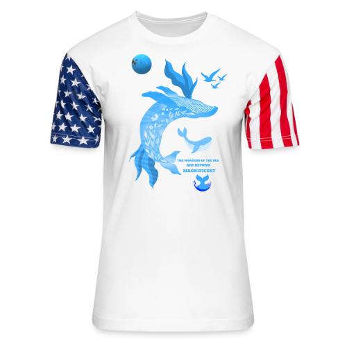 The Wonders Of The Sea - Unisex Stars & Stripes T-Shirt