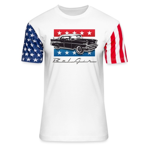 1957 Chevrolet Bel Air - Unisex Stars & Stripes T-Shirt