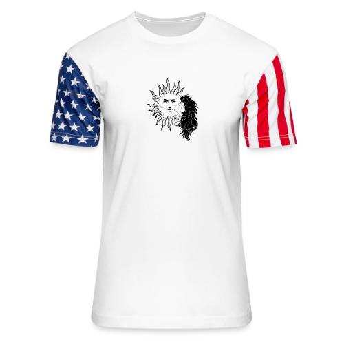Mystical Girl & Sun - Unisex Stars & Stripes T-Shirt