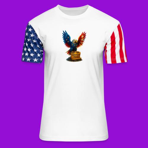 Veterans Press & Bald Eagle Flag 2 Print Set - Unisex Stars & Stripes T-Shirt