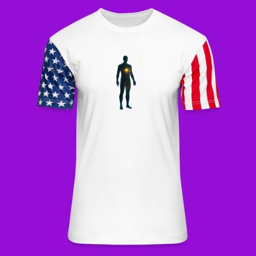 Glowing Chest Personl - Unisex Stars & Stripes T-Shirt