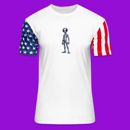 Silver Alien - Unisex Stars & Stripes T-Shirt