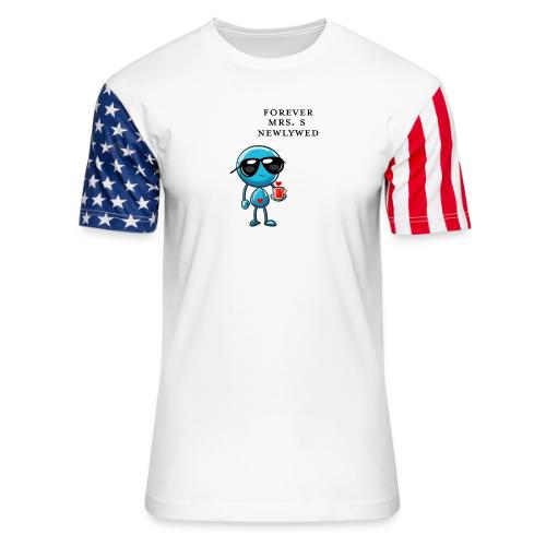 Mrs S Forever Newlywed - Unisex Stars & Stripes T-Shirt