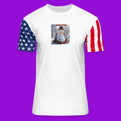 Merry Christmas - Unisex Stars & Stripes T-Shirt