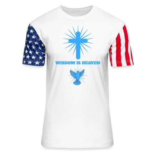 Wisdom Is Heaven - Unisex Stars & Stripes T-Shirt