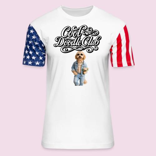 Cool Doodle Club | Goldendoodle Lover Design - Unisex Stars & Stripes T-Shirt