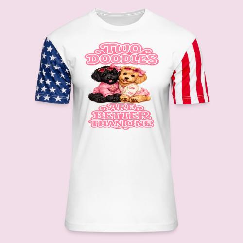 Two Doodles Are Better Than One - Unisex Stars & Stripes T-Shirt