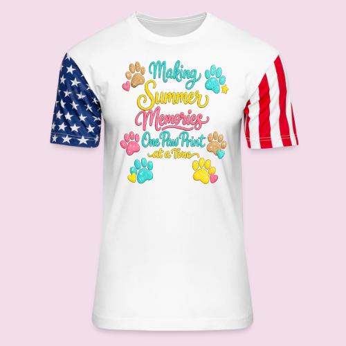 Making Summer Memories Faux Embroidery - Unisex Stars & Stripes T-Shirt