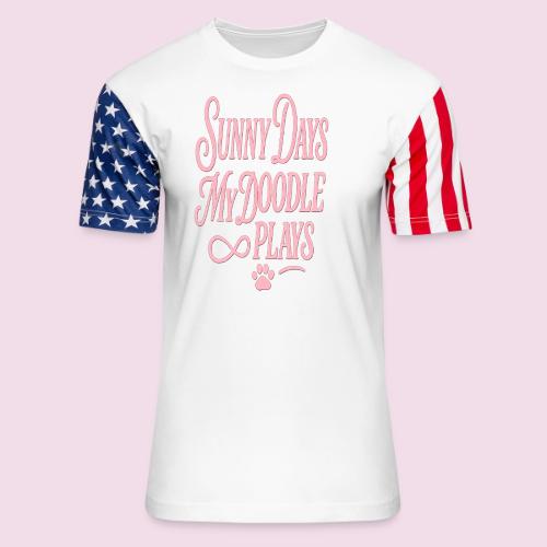 Sunny Days My Doodle Plays - Unisex Stars & Stripes T-Shirt