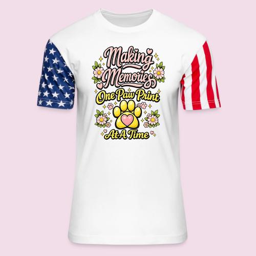 Making Memories One Paw Print At A Time - Unisex Stars & Stripes T-Shirt