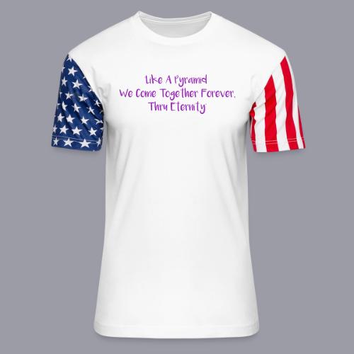 TOGETHER FOREVER (PURPLE PRINT) - Unisex Stars & Stripes T-Shirt