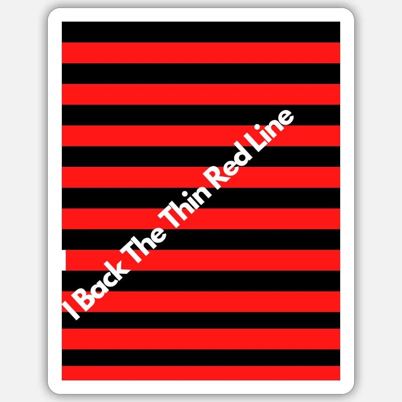 Thin-red-line Stickers | Unique Designs | Spreadshirt