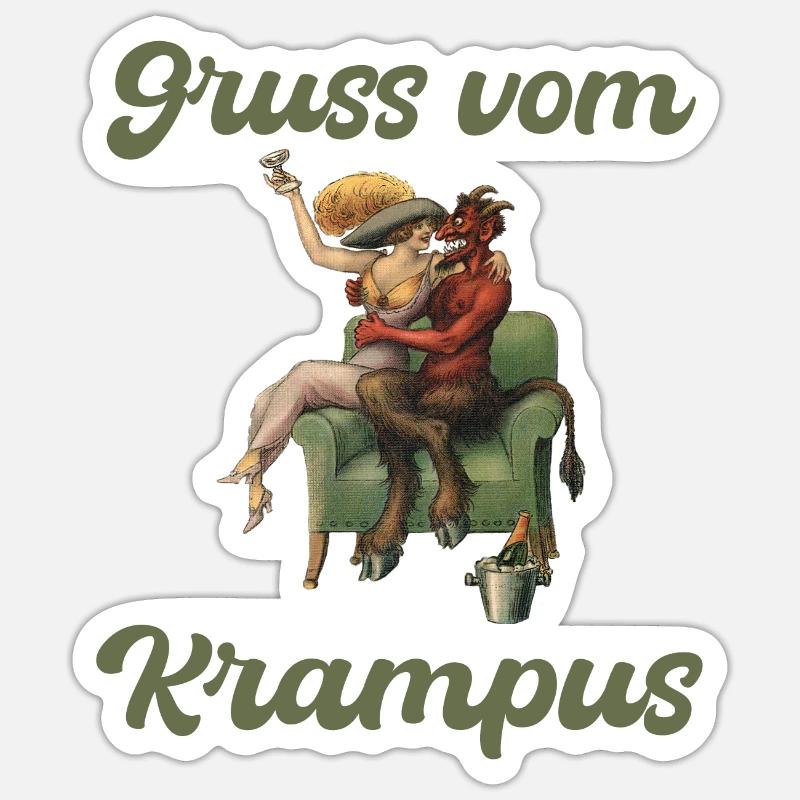Krampuskarten Stickers | Unique Designs | Spreadshirt
