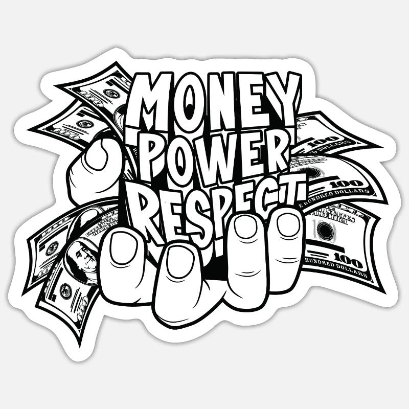 Money Power Resect Money Power Respect Logo Money Power Stickers For Sale | TeePublic