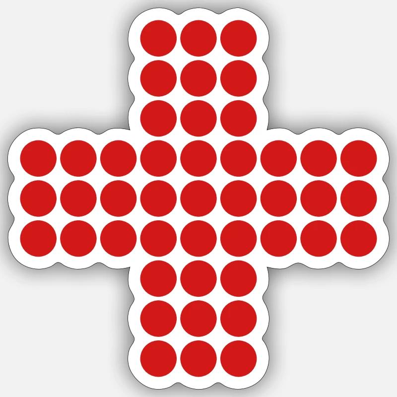 Red Cross Sign Sticker Red Cross Stickers | Unique Designs | Spreadshirt