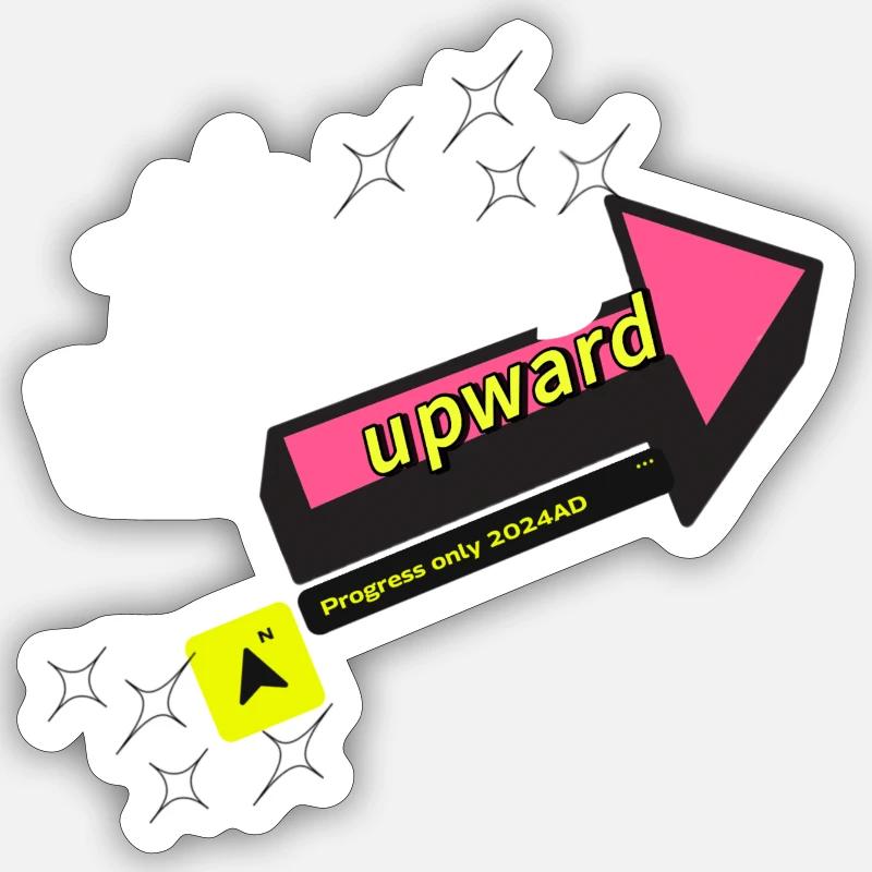 Upwards Stickers | Unique Designs | Spreadshirt