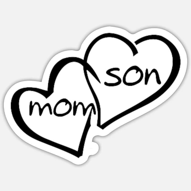 Son Sticker Mom-son Stickers | Unique Designs | Spreadshirt