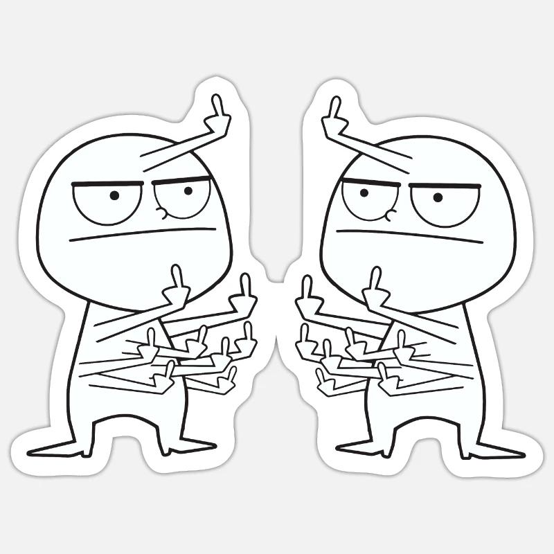 middle finger meme drawing
