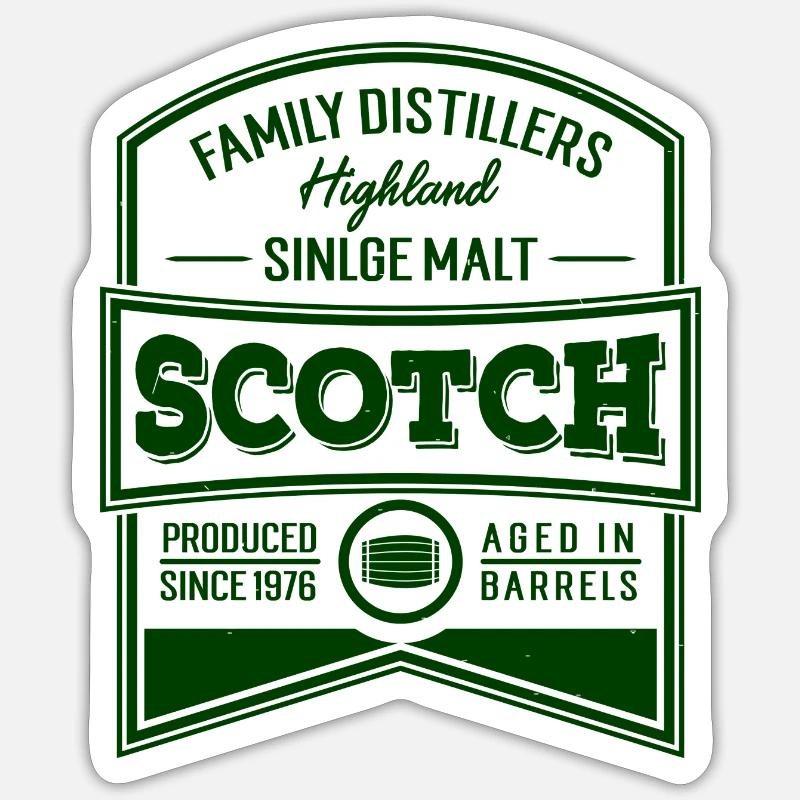Scotch Sticker Single-malt Stickers | Unique Designs | Spreadshirt