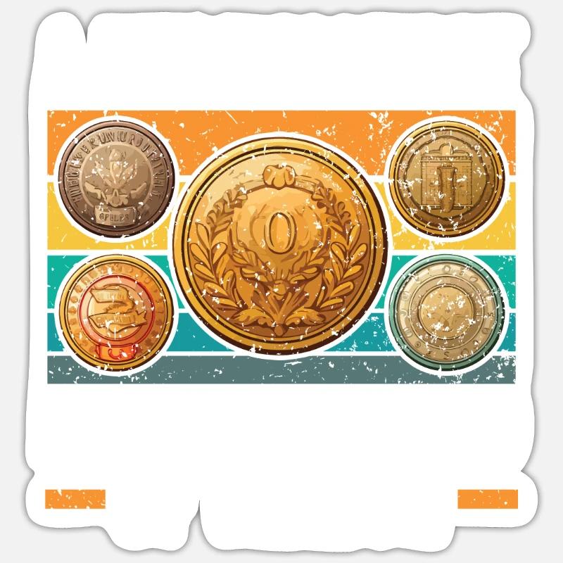Coin Stickers | Unique Designs | Spreadshirt