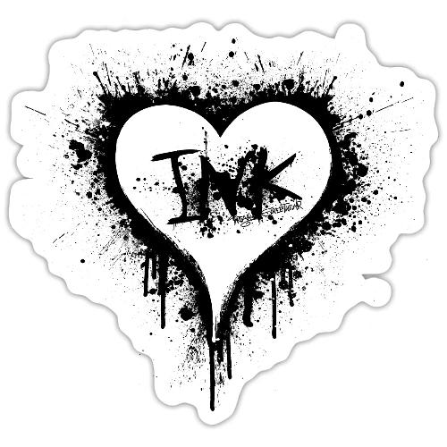 I Love Ink_black - Sticker