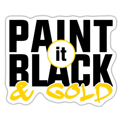 Black And Gold Women's T-Shirts - Sticker