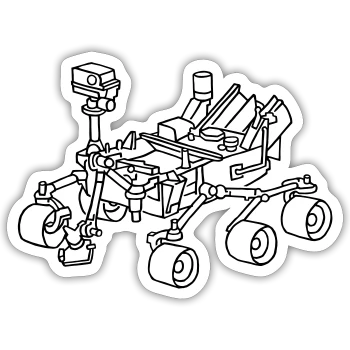 Simple Drawing Mars Rover Curiosity