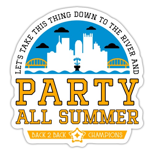 party all summer - Sticker