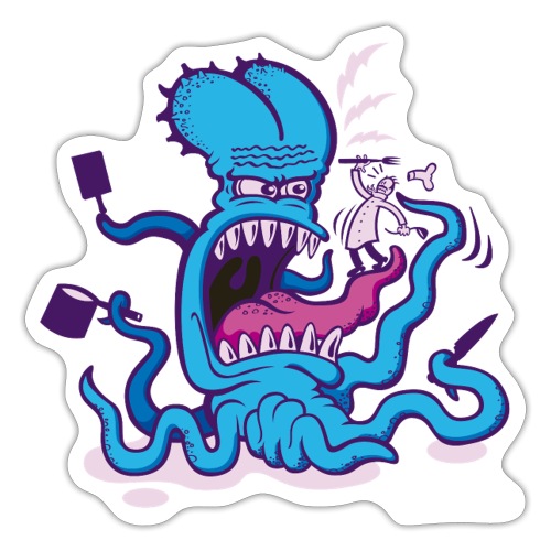 Powder blue Extreme Cooking Long Sleeve Shirts - Sticker