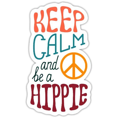 Restez calme et soyez un hippie - Sticker