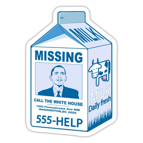 Missing Obama - Sticker