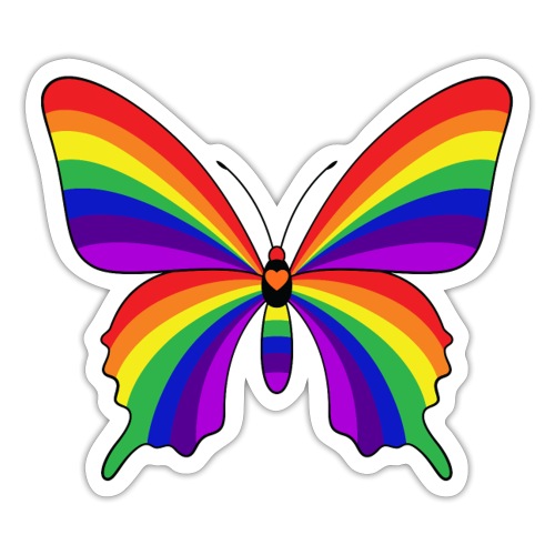Rainbow Butterfly - Sticker