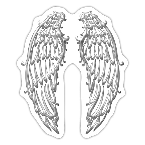 Big wings, angel wings, silver - Sticker
