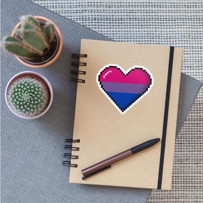 Bisexual Pride 8Bit Pixel Heart