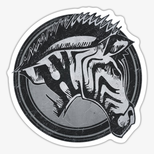 Wild Zebra Grunge Animal - Sticker