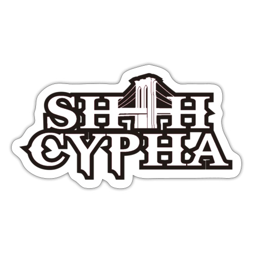 Cypha White blk logo - Sticker