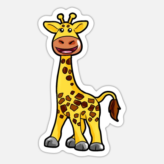 Cartoon Giraffe Giraff Happy Cute Present Son' Sticker | Spreadshirt