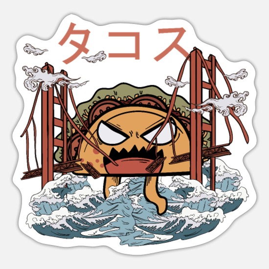 Anime Taco Monster San Francisco Cadeau Présent' Sticker | Spreadshirt