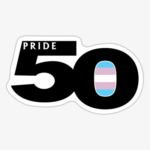 50 Pride Transgender Pride Flag - Sticker