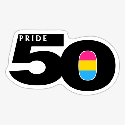 50 Pride Pansexual Pride Flag - Sticker