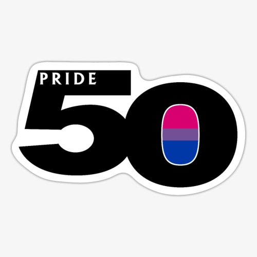 50 Pride Bisexual Pride Flag - Sticker