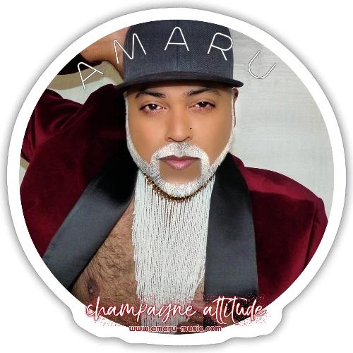 AMARU - Champagne Attitude Round - Sticker