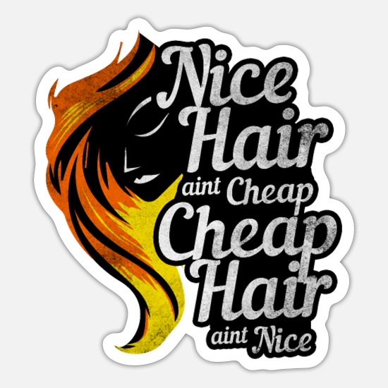 Hair stylist quotes salon humor Barber scissor' Sticker | Spreadshirt