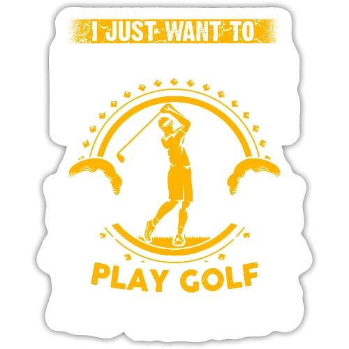 Golf & Beer Gift - Drink Beer Play Golf Naps Tee - Sticker