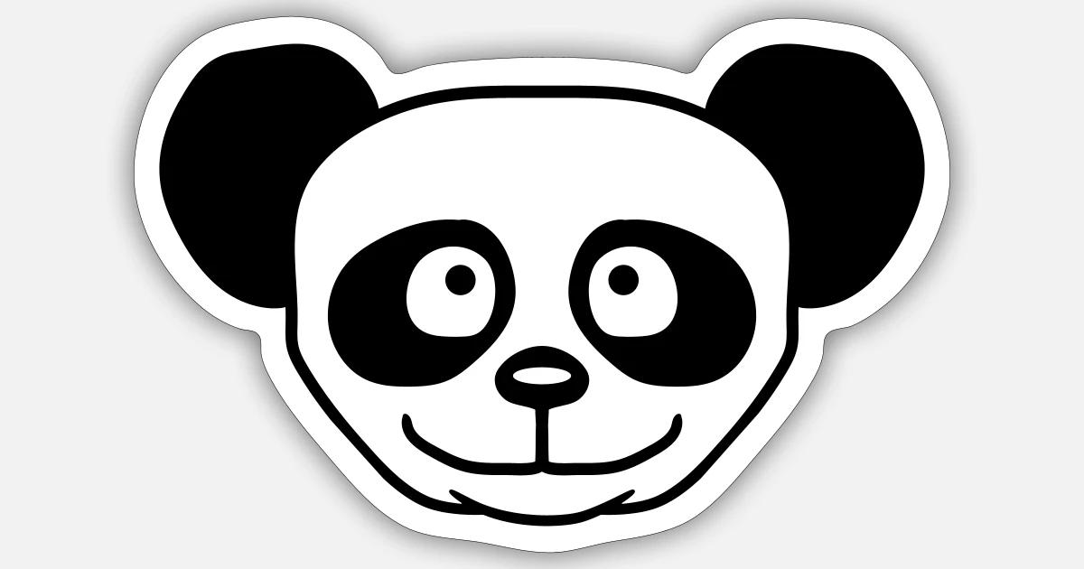 panda bear face clipart