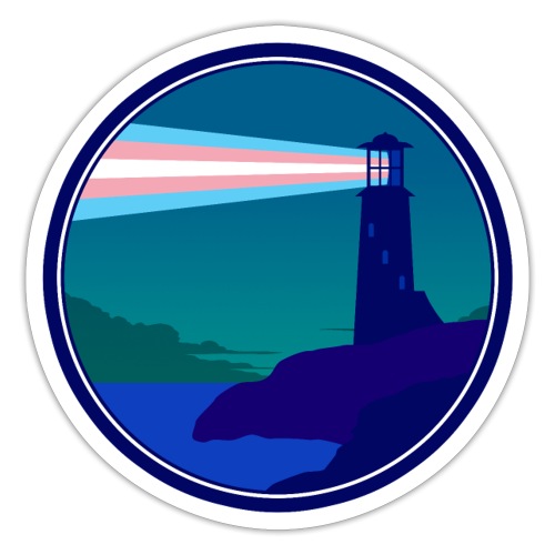 Be a Beacon (Trans Flag Beam) - Sticker