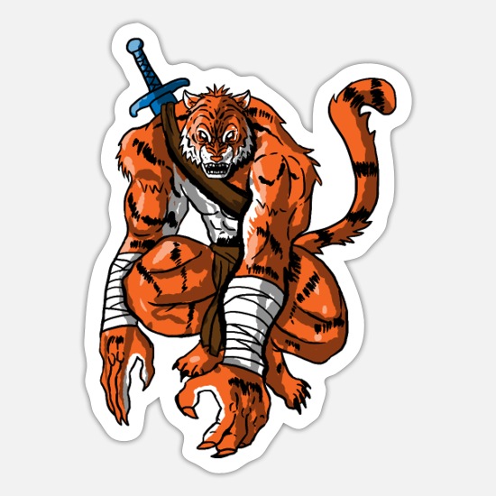 Tiger Sword Dominant Hunter Species Animal Gift' Sticker | Spreadshirt